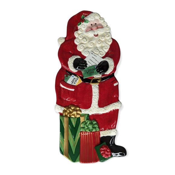 Fitz & Floyd Essential Snack Therapy Santa Plate - Picture 8 of 11